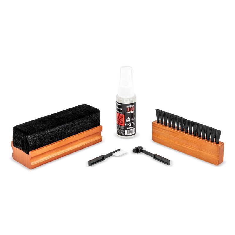 TV, Audio-Video si Foto - Audio Hi-Fi - Accesorii Audio Hi-Fi - Set curatare discuri vinil Electromures EM A003, 5 piese, 4 tipuri de perii, include solutie 30 ml - Infinity.ro