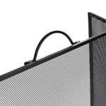 Casa si Gradina - Termice - Sobe, Seminee si accesorii - Accesorii seminee si sobe - Paravan pentru semineu, Metalic, Negru, 62.5x15x56cm - Infinity.ro