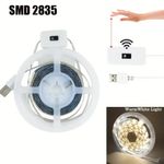 Casa si Gradina - Corpuri si surse de iluminat - Benzi LED - Banda LED KWMLIGHT 3M cu Senzor de Miscare prin Gesturi, Lumina Alba Calda 3000K, pentru Bucatarie, Dulap si Dressing - Infinity.ro