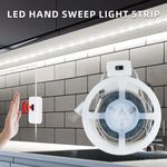 Casa si Gradina - Corpuri si surse de iluminat - Benzi LED - Banda LED KWMLIGHT 3M cu Senzor de Miscare prin Gesturi, Lumina Alba Calda 3000K, pentru Bucatarie, Dulap si Dressing - Infinity.ro