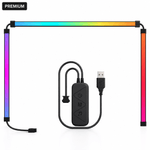 Casa si Gradina - Corpuri si surse de iluminat - Benzi LED - Banda LED RGB KWMLIGHT pentru Monitor 24 Inch, Kit PC Sync Backlight cu 3 Bare Rigide, Sincronizare Ecran, USB 5V - Infinity.ro