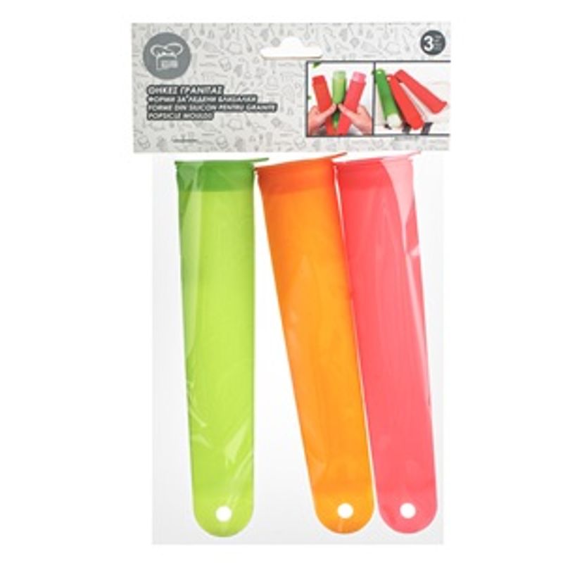 Casa si Gradina - Bucatarie si vesela - Accesorii bar - Forme cuburi de gheata - Forme pentru granita din silicon, Set 3 buc, 20 cm, cu capac - Infinity.ro