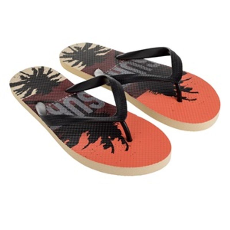 Fashion, accesorii si bijuterii - Barbati - Incaltaminte barbati - Slapi si papuci barbati - Slapi cu Model Palmieri, Portocalii, pentru Barbati - Infinity.ro