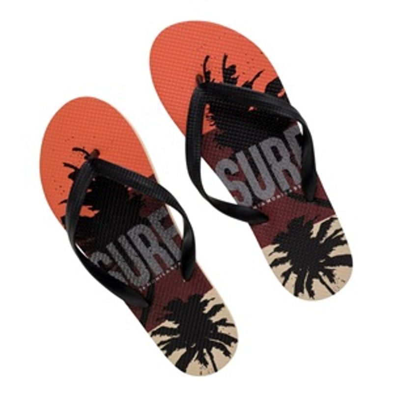 Fashion, accesorii si bijuterii - Barbati - Incaltaminte barbati - Slapi si papuci barbati - Slapi cu Model Palmieri, Portocalii, pentru Barbati - Infinity.ro