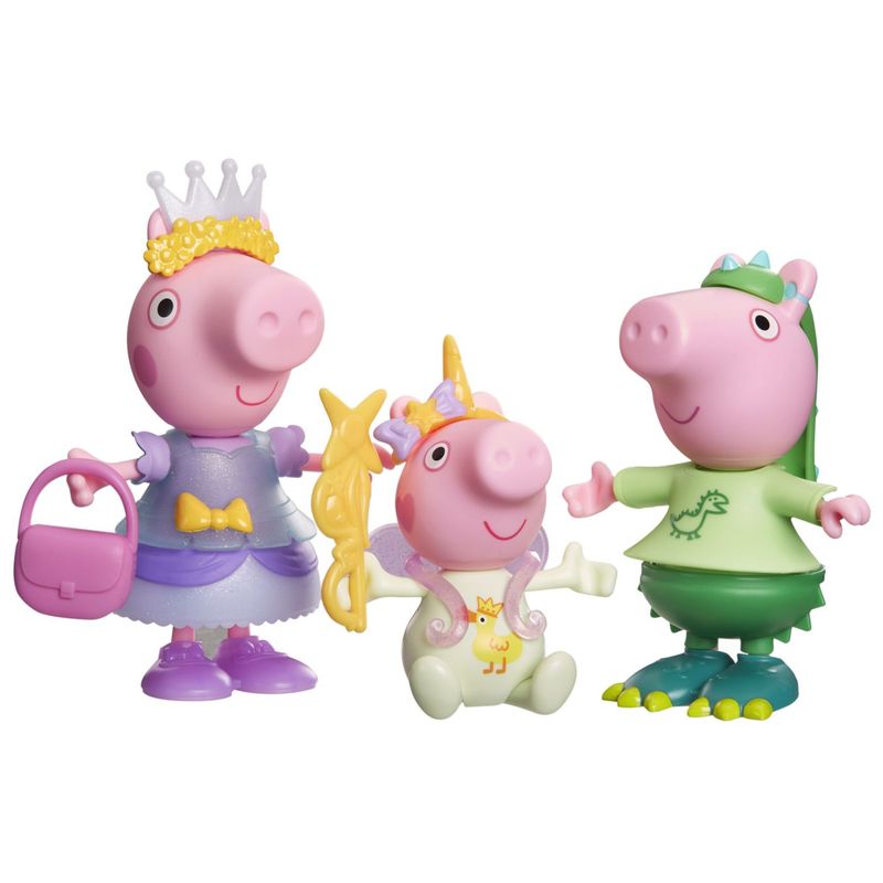 Jucarii, Copii si Bebe - Jucarii si jocuri - Figurine - Peppa Pig set 3 purcelusi care se imbraca cu figurine si accesorii - Infinity.ro