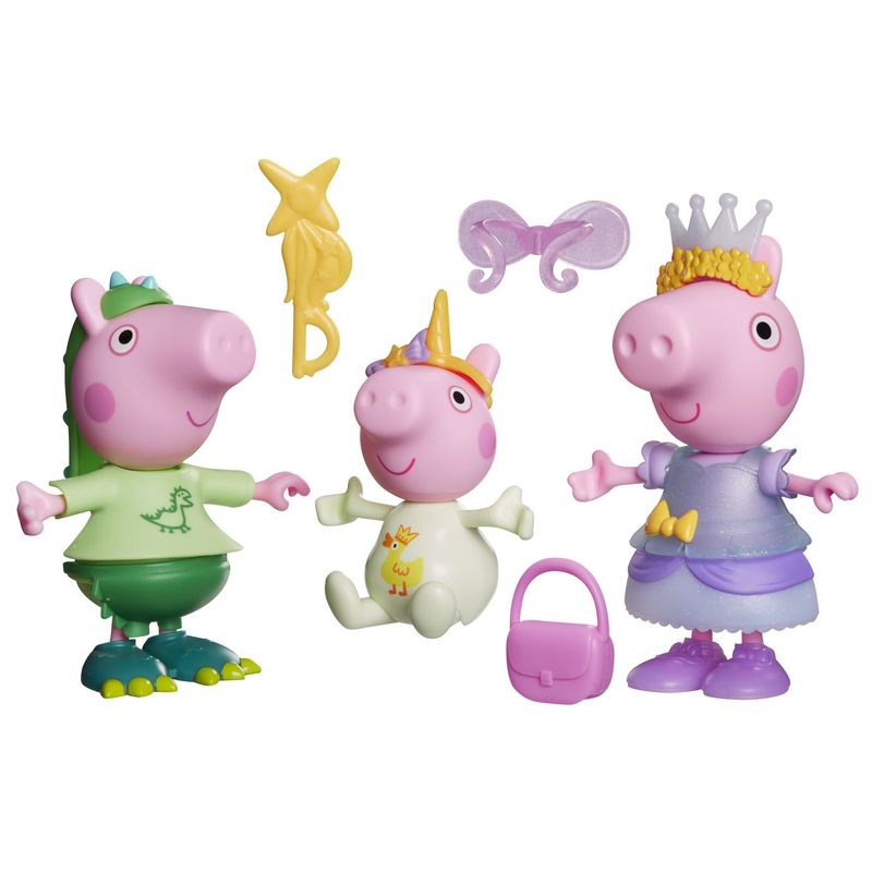 Jucarii, Copii si Bebe - Jucarii si jocuri - Figurine - Peppa Pig set 3 purcelusi care se imbraca cu figurine si accesorii - Infinity.ro