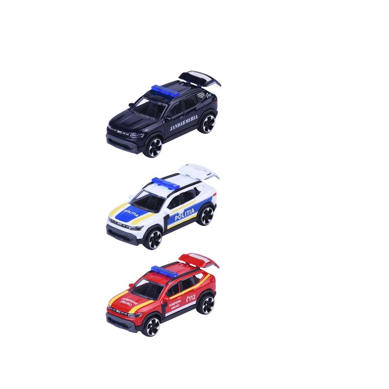Jucarii, Copii si Bebe - Jucarii si jocuri - Vehicule si jucarii cu telecomanda - Masinute - Majorette set 3 masinute metalice Dacia Duster 7.5cm - Infinity.ro