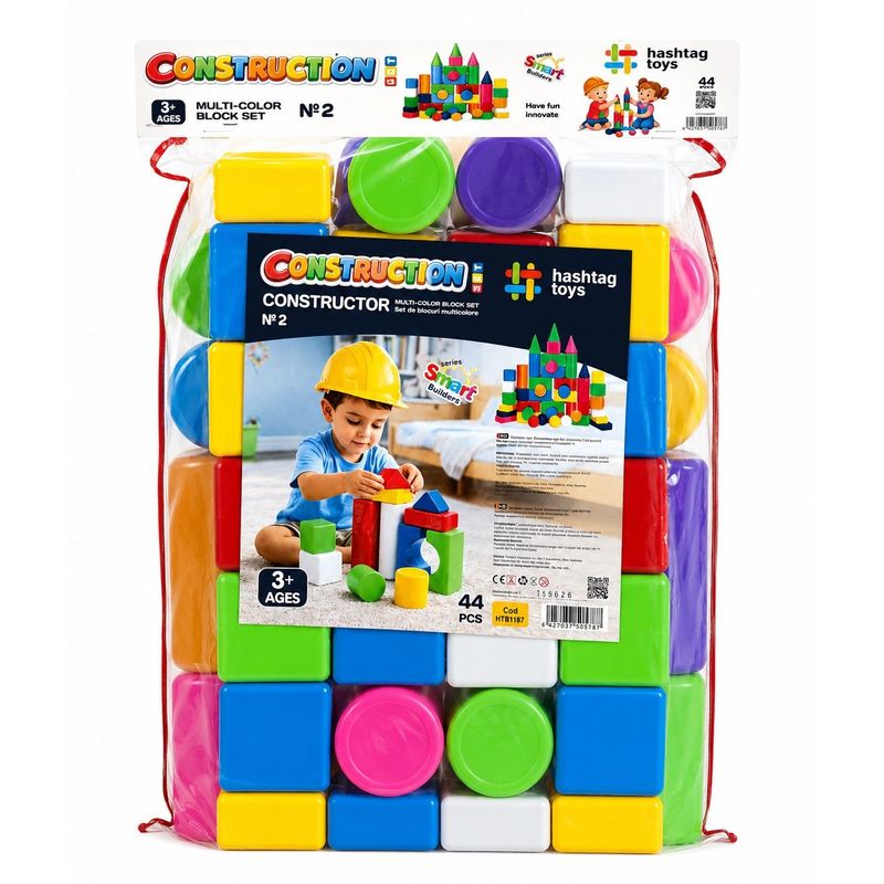 Jucarii, Copii si Bebe - Jucarii si jocuri - Seturi de constructie si cuburi - Seturi de constructie - Set constructor blocuri multicolore 2 - Infinity.ro