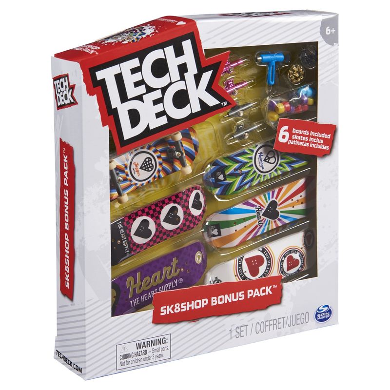 Jucarii, Copii si Bebe - Jucarii si jocuri - Vehicule si jucarii cu telecomanda - Masinute - Tech Deck pachet 6 piese cu accesorii fingerboard Heart - Infinity.ro