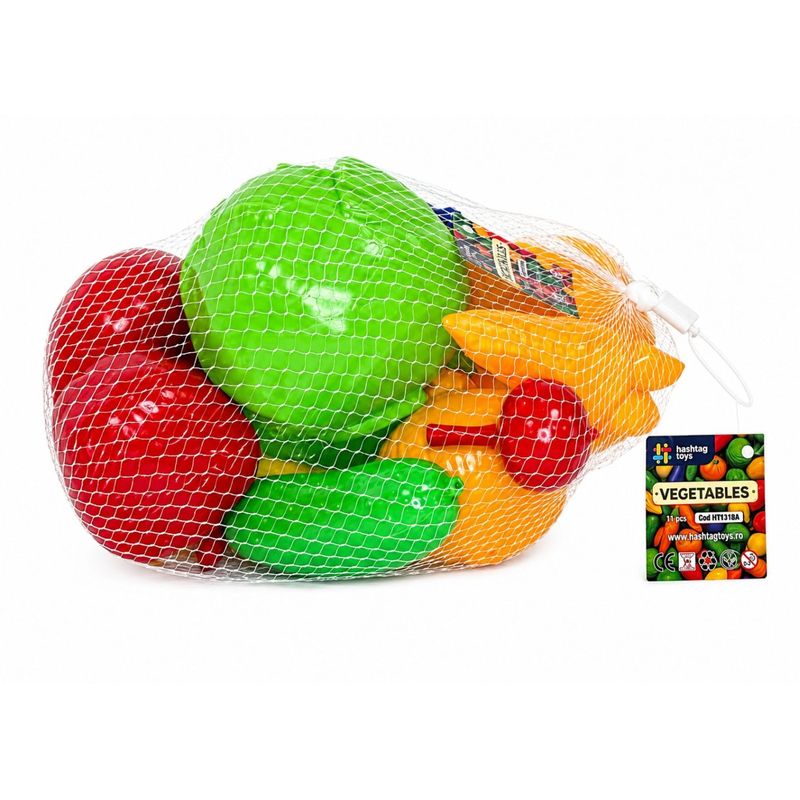 Jucarii, Copii si Bebe - Jucarii si jocuri - Jucarii de rol - Set joaca supermarket - Set 11 legume - Infinity.ro