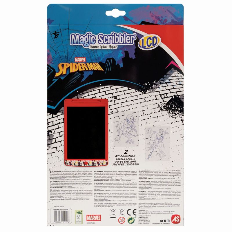 Jucarii, Copii si Bebe - Jucarii si jocuri - Jucarii & jocuri educative - Jucarii interactive - Marvel Spider Man tabla de desen LCD scrie sterge - Infinity.ro