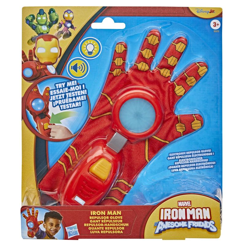 Jucarii, Copii si Bebe - Jucarii si jocuri - Jucarii de rol - Masti si costume copii - Marvel Iron Man si prietenii sai uimitori manusa repulsor cu sunete si lumini - Infinity.ro