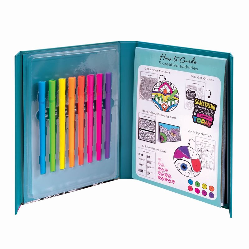 Jucarii, Copii si Bebe - Jucarii si jocuri - Jucarii & jocuri educative - Seturi pictura si desen - Happi Hobbi jurnal artistic cu markere neon - Infinity.ro