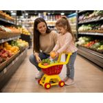 Jucarii, Copii si Bebe - Jucarii si jocuri - Jucarii de rol - Set joaca supermarket - Carucior cumparaturi rosu galben - Infinity.ro
