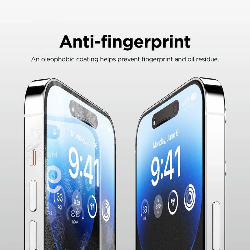 Laptop, Telefoane si Tablete - Telefoane mobile si accesorii - Accesorii Telefoane - Folii protectie telefoane - Folie pentru iPhone 17 Pro - ANANK 2.5D 5X Reinforced Anti-fingerprint Screen Protector - Black - Infinity.ro