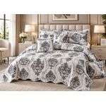 Casa si Gradina - Textile si covoare - Pături și cuverturi - Cuverturi - Set Cuvertura Finet pentru Pat Dublu, 230x250 cm, 4 Fete de Perna, Material Moale si Respirabil - Infinity.ro