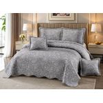 Casa si Gradina - Textile si covoare - Pături și cuverturi - Cuverturi - Set Cuvertura Finet pentru Pat Dublu, 230x250 cm, 4 Fete de Perna, Material Moale si Respirabil - Infinity.ro