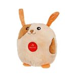Jucarii, Copii si Bebe - Jucarii si jocuri - Jucarii de plus - Catel de Plus cu sunet, poliester, Dimensiune 12 cm, maro/portocaliu - Infinity.ro