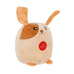 Jucarii, Copii si Bebe - Jucarii si jocuri - Jucarii de plus - Catel de Plus cu sunet, poliester, Dimensiune 12 cm, maro/portocaliu - Infinity.ro