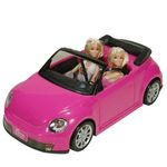 Jucarii, Copii si Bebe - Jucarii si jocuri - Papusi si accesorii - Papusi - Masina decapotabila de jucarie cu 2 papusi si sunet, varsta 3+ ani, din plastic, roz - Infinity.ro