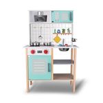 Jucarii, Copii si Bebe - Jucarii si jocuri - Jucarii de rol - Bucatarii copii - Bucatarie de jucarie din lemn cu accesorii, lumina si sunet, Dimensiune 60x30x92.5 cm - Infinity.ro