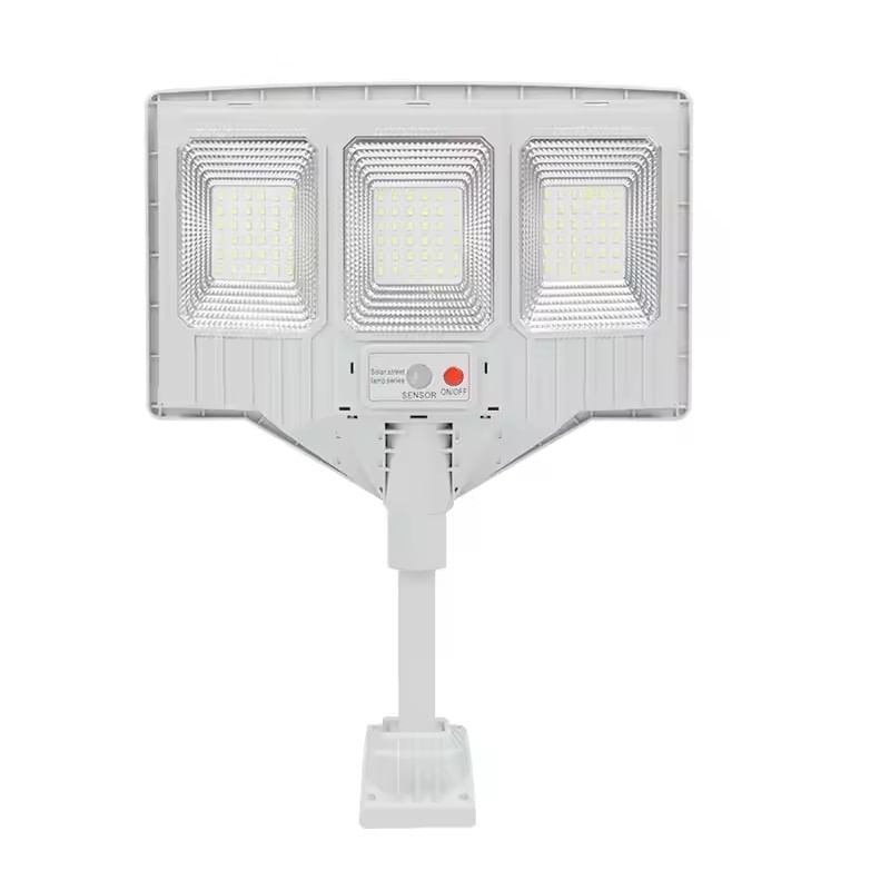 Casa si Gradina - Corpuri si surse de iluminat - Iluminat exterior - Lampi solare - Lampa solara cu suport, 3 cadrane 108 LED, Putere 100W, Senzor de miscare, lumina si telecomanda - Infinity.ro
