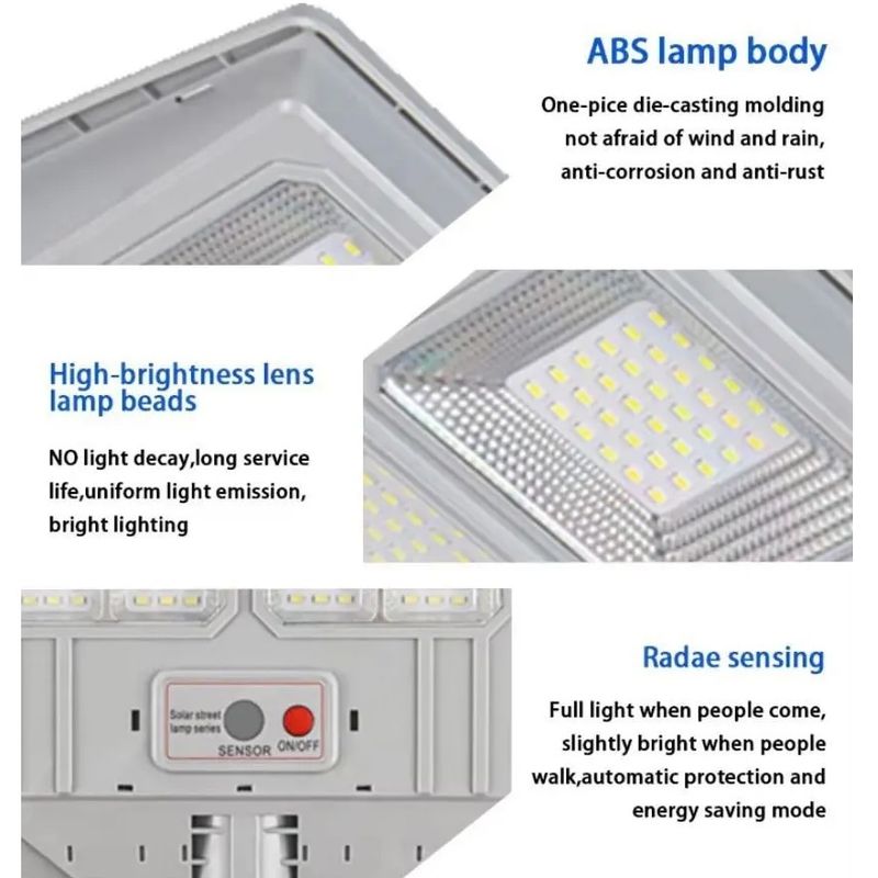 Casa si Gradina - Corpuri si surse de iluminat - Iluminat exterior - Lampi solare - Lampa solara cu suport, 6 cadrane 108 LED, Putere 150W, Senzor de miscare, lumina si telecomanda - Infinity.ro