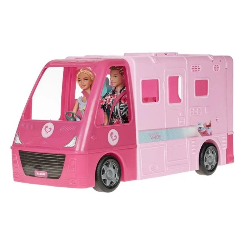 Jucarii, Copii si Bebe - Jucarii si jocuri - Papusi si accesorii - Casute de papusi si mobilier - Rulota si bicicleta de jucarie cu papusi incluse, Varsta 3+ ani, Dimensiune 65x25x29cm, Roz - Infinity.ro