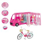 Jucarii, Copii si Bebe - Jucarii si jocuri - Papusi si accesorii - Casute de papusi si mobilier - Rulota si bicicleta de jucarie cu papusi incluse, Varsta 3+ ani, Dimensiune 65x25x29cm, Roz - Infinity.ro