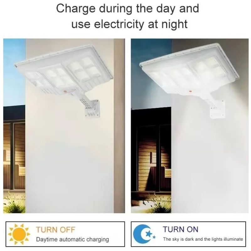 Casa si Gradina - Corpuri si surse de iluminat - Iluminat exterior - Lampi solare - Lampa solara cu suport, 12 cadrane 108 LED, Putere 200W, Senzor de miscare, lumina si telecomanda - Infinity.ro