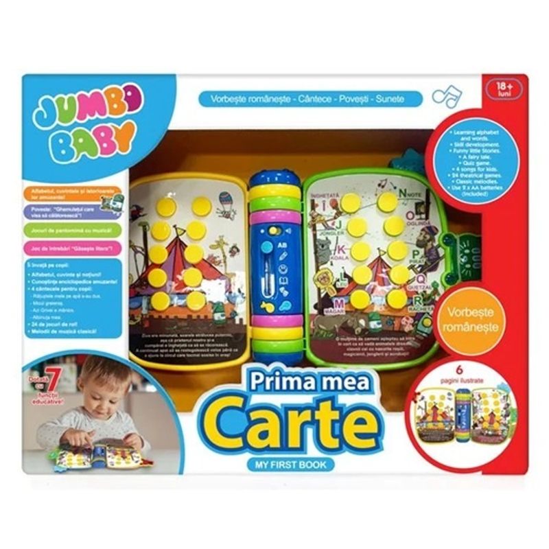 Jucarii, Copii si Bebe - Jucarii si jocuri - Jucarii & jocuri educative - Jocuri si jucarii educative - Carte muzicala pentru copii 18+ luni, 4 forme geometrice, Cu alfabet, jocuri si cantece - Infinity.ro