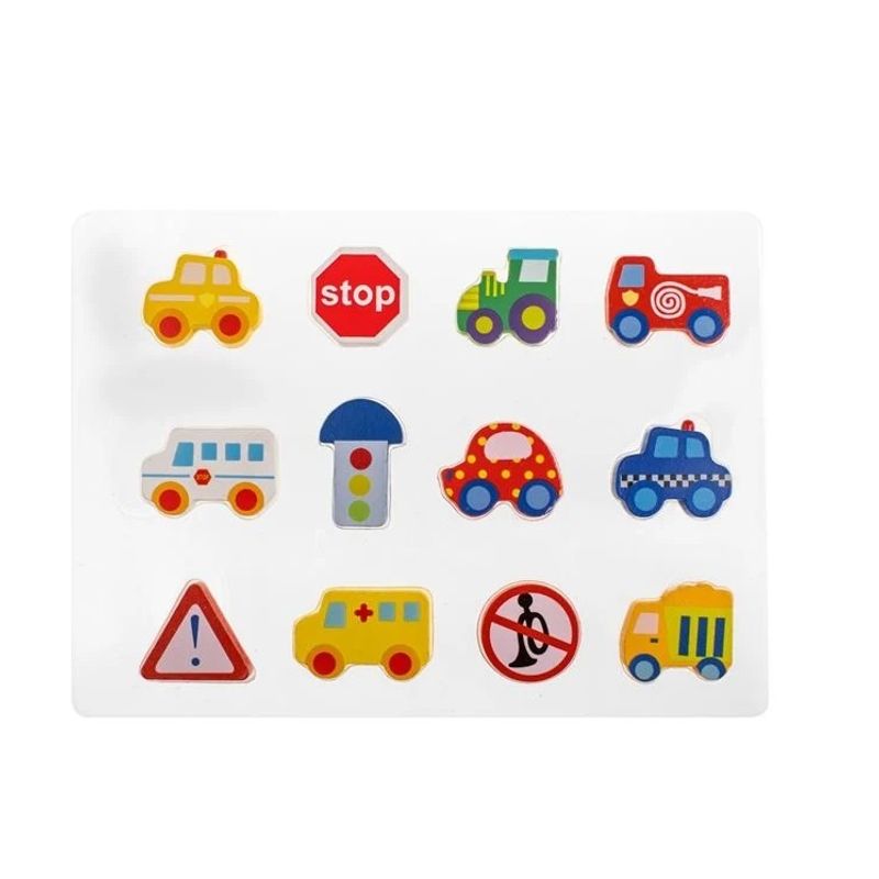 Jucarii, Copii si Bebe - Jucarii si jocuri - Jucarii & jocuri educative - Jocuri si jucarii educative - Jucarie din Lemn, Autostrada 3D cu 12 Figurine - Infinity.ro