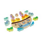 Jucarii, Copii si Bebe - Jucarii si jocuri - Jucarii & jocuri educative - Jocuri si jucarii educative - Jucarie Educativa din Lemn, Arca cu 12 Animale - Infinity.ro