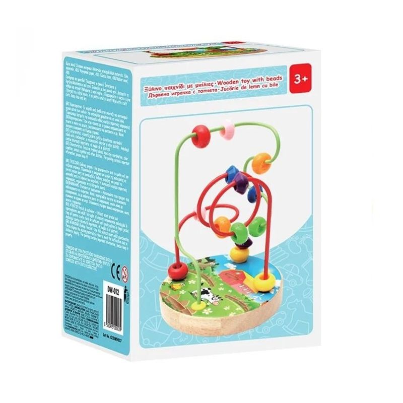 Jucarii, Copii si Bebe - Jucarii si jocuri - Jucarii & jocuri educative - Jocuri si jucarii educative - Jucarie Educativa cu Baza din Lemn si Bile - Infinity.ro