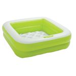 Casa si Gradina - Gradina si terasa - Piscine si accesorii - Piscine copii - Piscina Patrata pentru Copii, Intex, capacitate apa 57 L, dimensiune 86x86x25cm, verde-alb - Infinity.ro