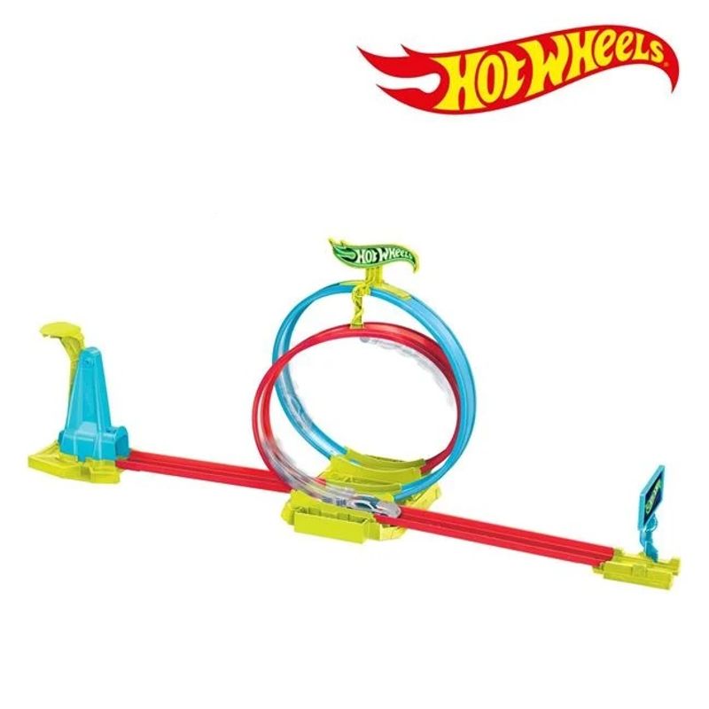 Jucarii, Copii si Bebe - Jucarii si jocuri - Vehicule si jucarii cu telecomanda - Masinute - Pista de curse Hot Wheels Neon Speeders, include o masina Hot Wheels - Infinity.ro