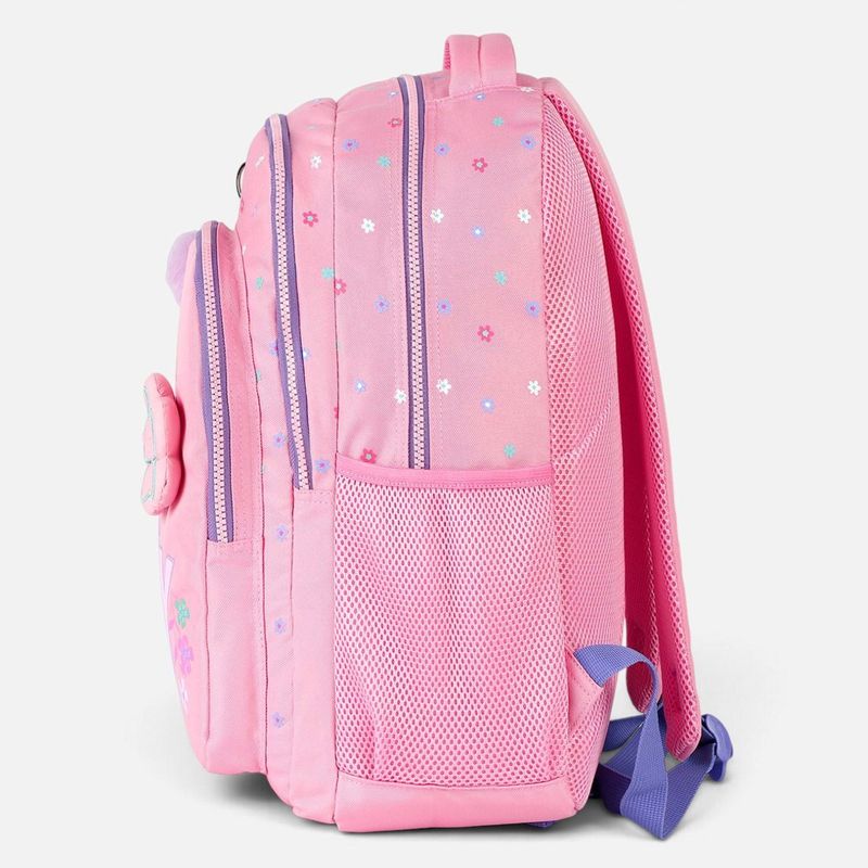 Carti si Birotica - Rechizite - Rucsacuri si genti scolare - Ghiozdan Fete Scoala Primara Roz Puffy cu Floare, Breloc Inima cu Pompon - Infinity.ro