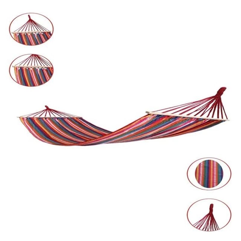 Casa si Gradina - Gradina si terasa - Balansoare si hamace - Hamace si suporturi - Hamac pentru Gradina sau Balcon, Maxim 130Kg, 200x150cm, Multicolor - Infinity.ro