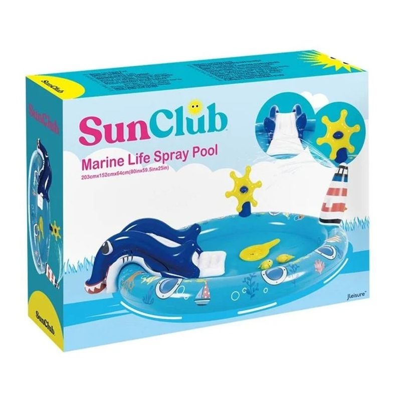 Casa si Gradina - Gradina si terasa - Piscine si accesorii - Piscine copii - Piscina Tobogan si Fantana Arteziana pentru Copii, Model Naval, capacitate apa 163 L - Infinity.ro