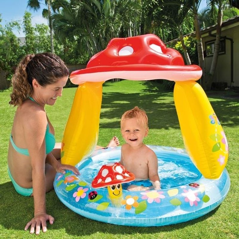 Casa si Gradina - Gradina si terasa - Piscine si accesorii - Piscine copii - Piscina Acoperita in Forma de Ciuperca, pentru Copii 1 an+, Vinil - Infinity.ro