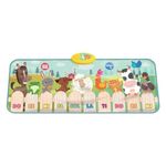 Jucarii, Copii si Bebe - Jucarii si jocuri - Jucarii de rol - Instrumente muzicale de jucarie - Pian de podea interactiv cu sunete de animale, Melodii si functie touch, Dimensiune 95x35cm - Infinity.ro
