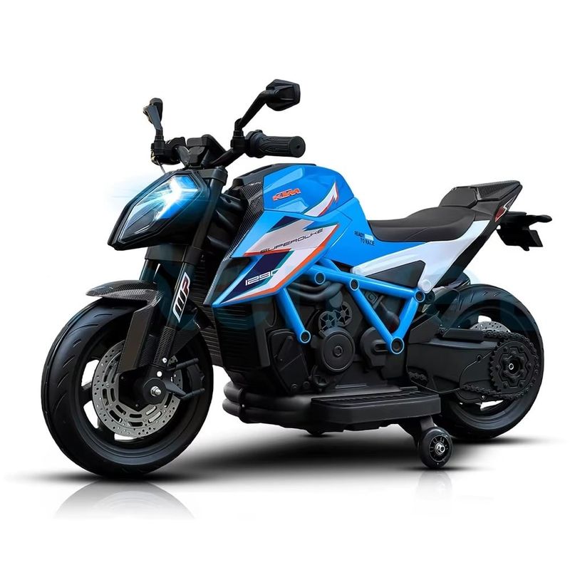 Jucarii, Copii si Bebe - Jucarii si jocuri - Jucarii de exterior - Masinute si vehicule pentru copii - Motocicleta electrica pentru copii 3 ani+, Motor 50W, Baterie 12V7AH, cu roti ajutatoare, lumini si muzica, Rosu - Infinity.ro