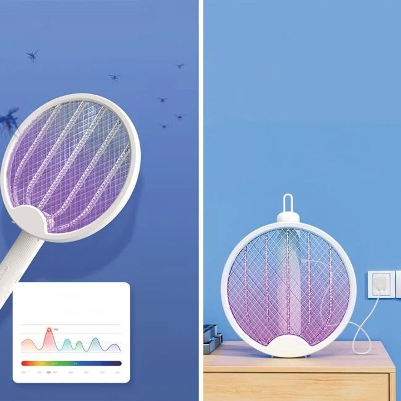 Market - Curatenie si intretinere casa - Produse menaj - Insecticide si capcane - Paleta electrica 2 in 1 anti-tantari si functie de lampa LED - Infinity.ro