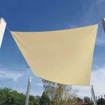 Casa si Gradina - Gradina si terasa - Umbrele si pavilioane - Umbrele - Panza de umbrire, Dimensiune 3x3m, Franghii de montaj si husa de transport, Culoare Bej - Infinity.ro