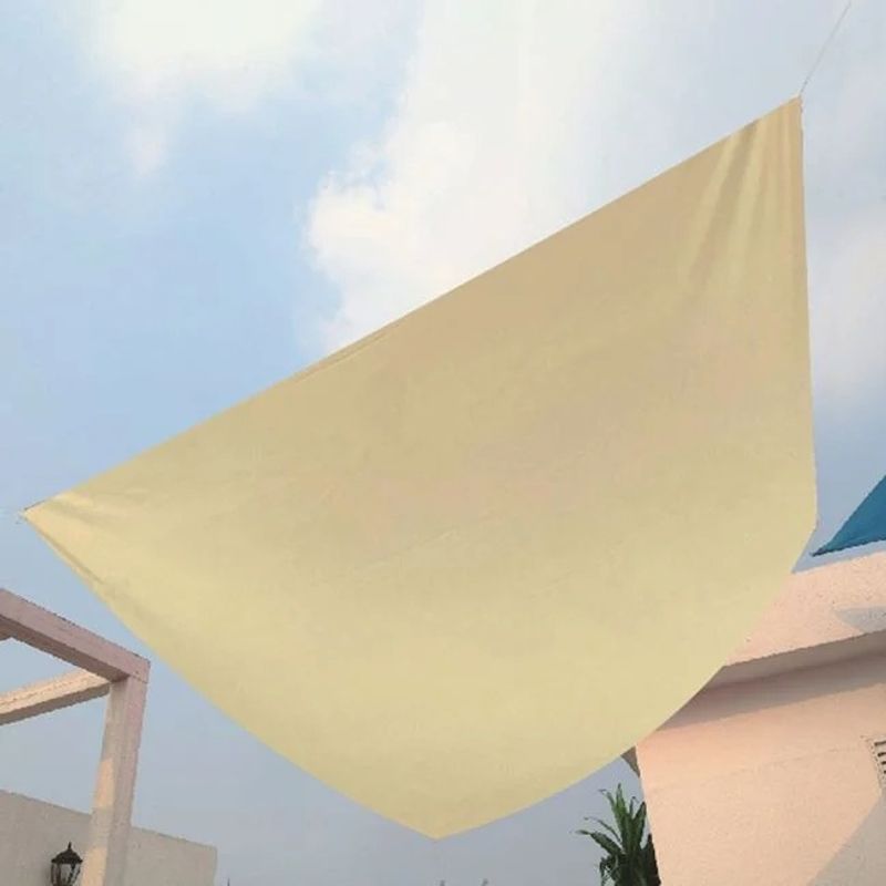 Casa si Gradina - Gradina si terasa - Umbrele si pavilioane - Umbrele - Panza de umbrire, Dimensiune 3x3m, Franghii de montaj si husa de transport, Culoare Bej - Infinity.ro