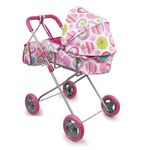 Jucarii, Copii si Bebe - Jucarii si jocuri - Papusi si accesorii - Carucioare papusi si accesorii - Carucior cu geanta pentru papusi, varsta 3+ ani, 51x32x62cm, multicolor - Infinity.ro