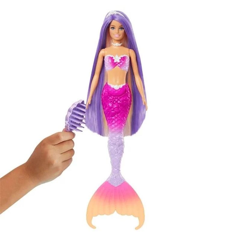 Jucarii, Copii si Bebe - Jucarii si jocuri - Papusi si accesorii - Papusi - Sirena Barbie transformare magica, include accesorii de styling, varsta de la 9 luni la 3 ani - Infinity.ro