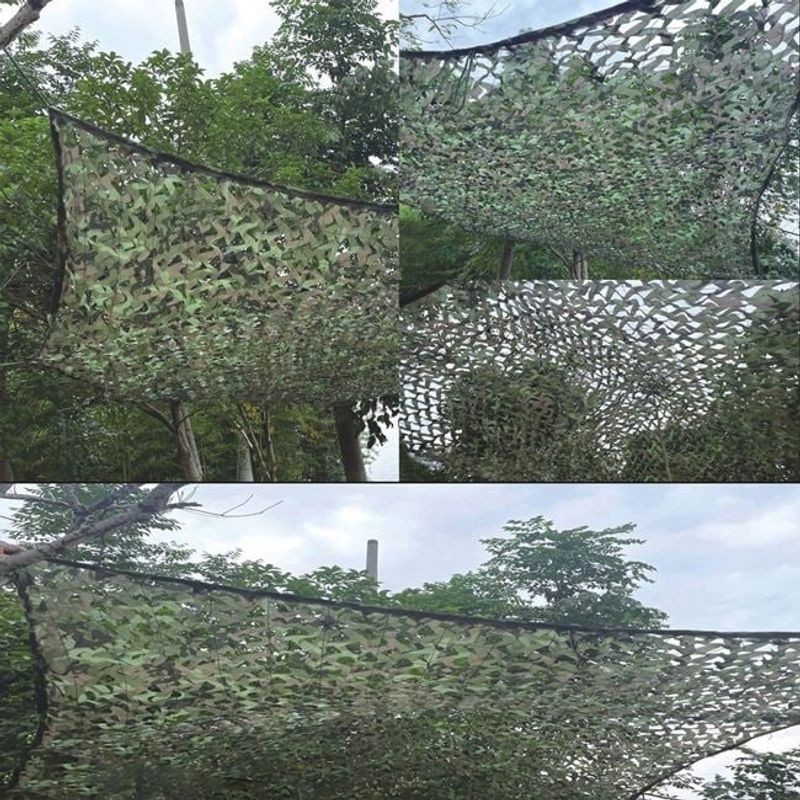 Casa si Gradina - Gradina si terasa - Mobilier exterior - Accesorii pentru gradina - Panza de umbrire verde camuflaj cu plasa si franghii de fixare, Dimensiune 3x2m - Infinity.ro