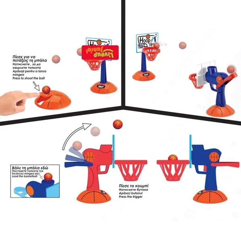 Jucarii, Copii si Bebe - Jucarii si jocuri - Jucarii & jocuri educative - Jucarii interactive - Joc de masa tip cos de baschet 3 in 1 - Infinity.ro