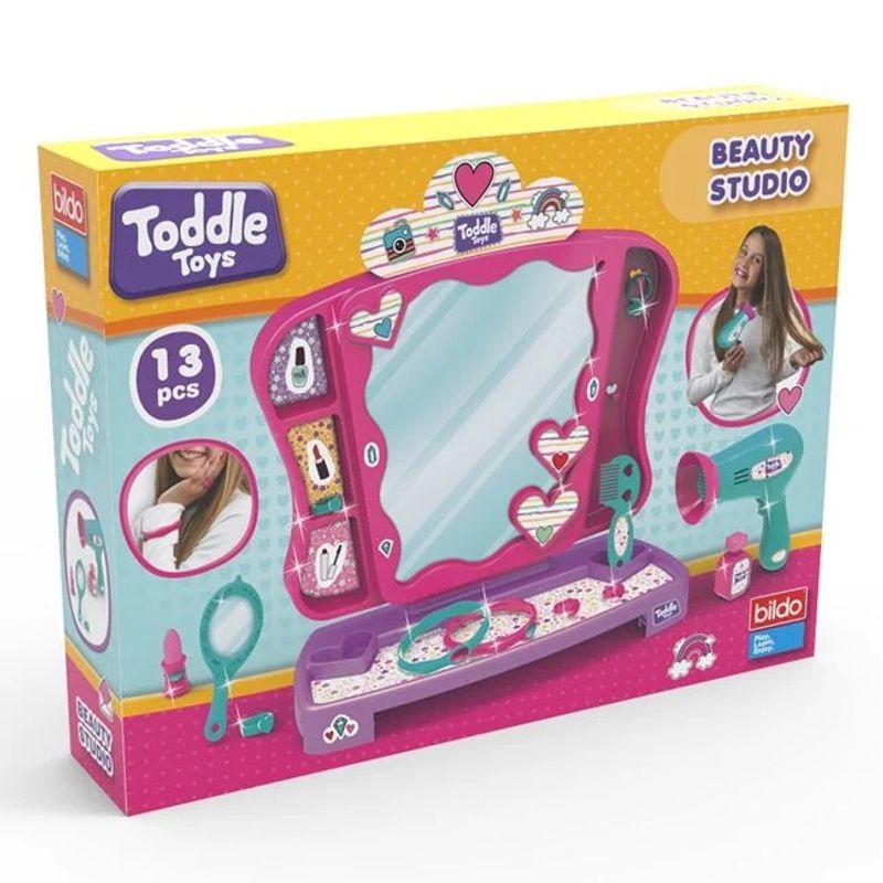 Jucarii, Copii si Bebe - Jucarii si jocuri - Jucarii de rol - Frumusete, bijuterii si accesorii fetite - Masuta de machiaj cu accesorii pentru copii - Infinity.ro